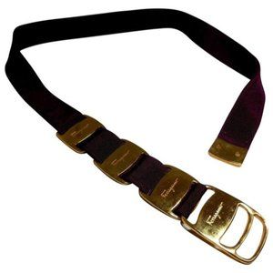 Salvatore Ferragamo VARA Purple Grosgrain Belt
